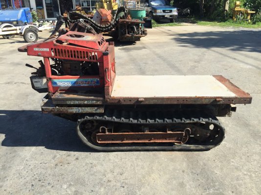 ขายรถบรรทุกตีนตะขาบ ดัมพ์ HYD  นน.บรรทุก 600kg. 2เกียร์หน้า 2เกียร์หลัง เครื่องKAWASAKI เพลาทด 7hp. กระบะกว้าง 60ซม. ยาว 110ซม. คันเล็กคล่องตัว แช็งแร...