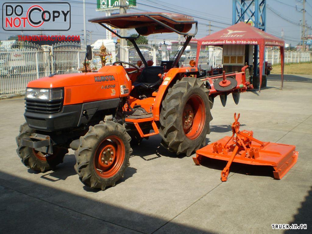 รถไถคูโบต้า 45 แรง(L4508)พร้อมผานพรวน 6*22"(ใหม่)+ตัดหญ้า 1.10ม.(ใหม่)...