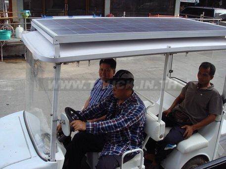 SOLAR GOLF CAR รถกอล์ฟพลังงานแสงอาทิตย์  SOLAR HITACHI 6 ที่นั่ง วิ่งได้ 40-50 กม./ชม....