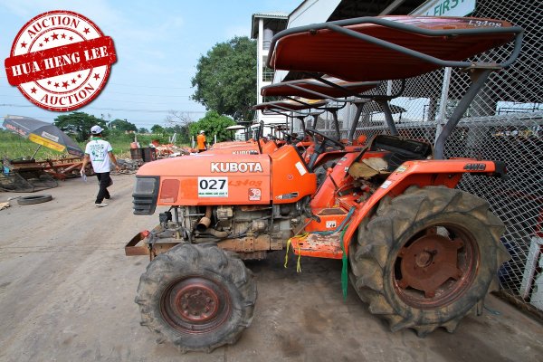 AUC 7 Code 027 แทรกเตอร์ KUBOTA L3408 ราคา เริ่มต้นการประมูล 120,000 บาท...