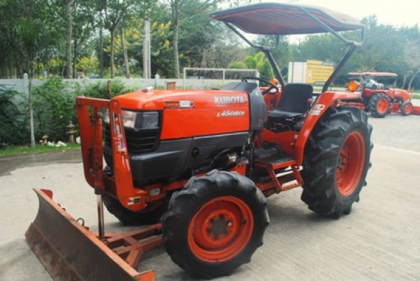 ขายรถไถ Kubota L 4508 DI (4WD) พร้อมดันหน้าช้าง,ผานพรวน สีเดิมครับ...