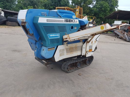 ขายเครื่องนวดเมล็ดข้าวเดินตาม แบบนวดคอรวง ฝัดข้าวได้ ยี่ห้อ Iseki รุ่น HMG400...