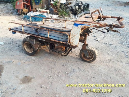 ขายตามสภาพ ไม่มีเวลาตรวจเช็ค รถบรรทุกล้อยาง KAWASAKI เดินตาม เก่าญี่ปุ่น โดยรวมน็อตยึดฐานเครื่องหลุด...