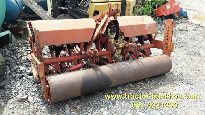 ขาย เครื่องบดอัดดิน ยางมะตอย สำหรับติดรถไถ อุปกรณ์รถไถ กว้าง 2 เมตร เก่าญี่ปุ่นแท้...