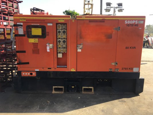 เครื่องปั่นไฟ PROMAC 80KVA. รุ่นใหม่ ปลายปี 2011 น่าใช้งาน สภาพสวยมาก เดิมๆ ใช้งานมาน้อย มือสองนำเข้าจากต่างประเทศแท้ 100%...