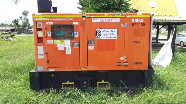 เครื่องปั่นไฟ Leroy Somer เครื่องยนต์ Kubota3สูบ ไฟ220V. 10kVA. พร้อมตู้เก็บเสียง ตู้คอลโทรล...