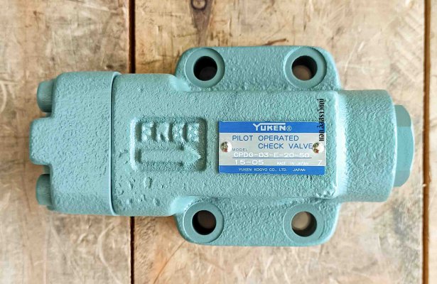 วาล์วกันกลับควบคุมด้วยน้ำมันไฮดรอลิค ไพล็อตเช็ควาล์ว (Pilot Operated Check valve) ยี่ห้อ Yuken รุ่น CPDG Series...