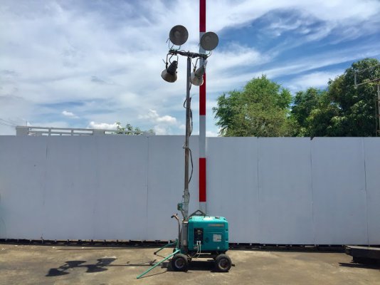 ปั่นไฟสนาม แสงจันทร์4ดวง 29,000บาท ? ยันม่าร์ดีเซล สูบเดียว ? 110v. 2.7kVA. เสาสูง 4.5เมตร ? สว่างทั่วทุกตัวตน ? มือ2นำเข้า ญี่ปุ่น สภาพสวยเดิม...