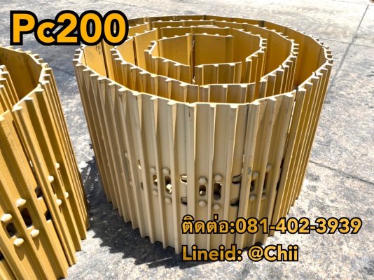 โซ่+แผ่น pc200 komatsu ขายอะไหล่แบคโฮ 0814023939...