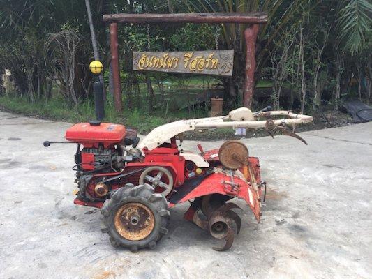 ขายรถพรวนดิน SHIBAURA มือสองญี่ปุ่น 5แรงเบนซิน สาดดินออกข้างได้ เครื่องดี สีไม่สวย ราคาถูก