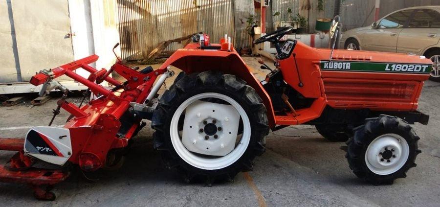 รถแทรคเตอร์ 4 WD KUBOTA L-1802DT พร้อมโรตารี่ 