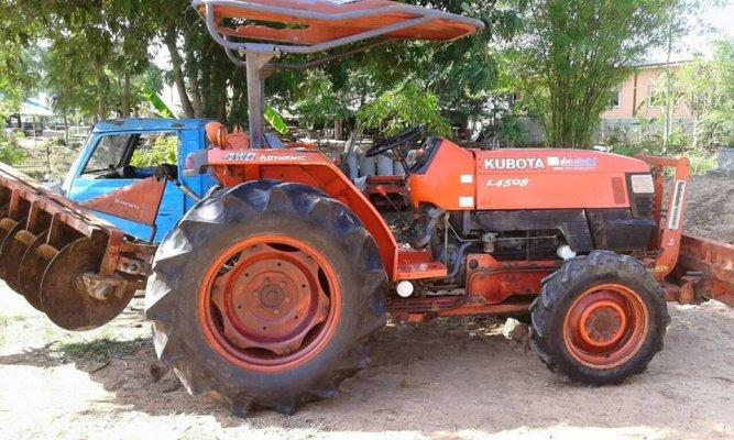 ขายรถไถแทรคเตอร์ kubota 4508 อุปกรณ์พร้อมครบ สถาพพร้อมใช้งาน ใบมีด ผานหลัง โรตารี่ เอกสารเล่มทะเบียนพร้อมโอน