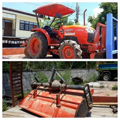 ขายรถไถkubota L3608 อุปกรณ์ โรตารี่ ใบมีด ผานหลัง คาด ตราช้าง ใช้งานน้อย 2พัน ชม. ใช้งานมือเดียว ปลายปี53 สภาพพร้อมใช้งาน พร้อมลงลุยงาน 