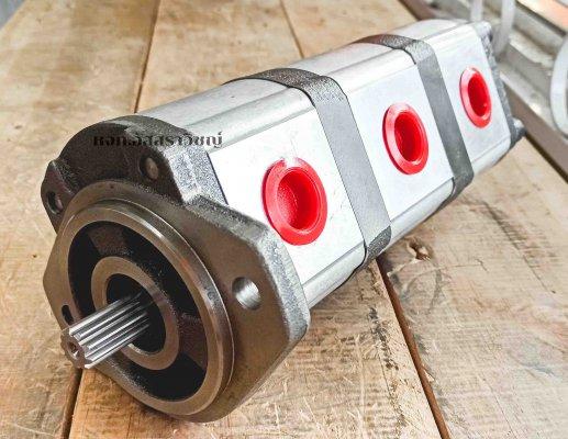ปั๊มไฮดรอลิค3ตอน หรือ ปั๊มเกียร์ไฮดรอลิค (Gear Pump Hydraulic) ยี่ห้อ HONOR