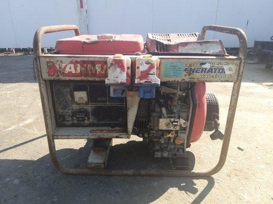 เครื่องปั่นไฟสนาม Yanmar ดีเซล 220V. 3kVA. มือ2 จากญี่ปุ่น ตามสภาพเดิม  ราคา 15,000บาท 