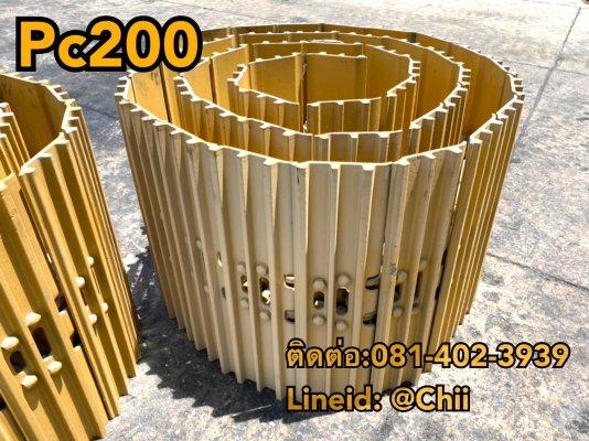 โซ่+แผ่น pc200 komatsu ขายอะไหล่แบคโฮ 0814023939