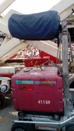 ปั่นไฟสนาม YANMAR รุ่น YDG200VS เครื่องยนต์ดีเซล 7แรง ปั่นไฟแสงสว่าง หลอดแสงจันทร์ สว่างมากๆๆ เครื่องเดียว สว่างทั้งงาน 