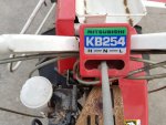 รถเกี่ยวข้าว มัดคอรวงแบบเดินตาม ยี่ห้อ YANMAR รุ่น KB254 