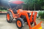 ขายรถไถ Kubota L 3408 (4WD) พร้อมดันหน้าคานบนและผานหลัง สีเดิม