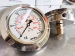 เกจวัดแรงดัน (Pressure Gauge) ขนาดหน้าปัด 4นิ้ว เกลียวขนาด1/2 วัดแรงดัน 0-250