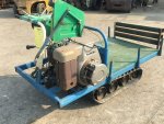รถบรรทุกตีนตะขาบ เดินตาม ยี่ห้อ YANMAR รุ่น TC400A เครื่องยนต์เบนซิน 5แรง 2เกียร์หน้า 1เกียร์ถอย น้ำหนักบรรทุก 300 kg.