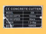 เครื่องตัดคอนกรีต TNC รุ่น TC-CC13HP ใบใหญ่ 18? เครื่องยนต์เบนซิน13แรงม้า สเปคยุโรป * ขนาดใบตัด 254-455มม. (10?-18?) * ความลึกที่ตัดได้ ?130 มม (6?) *
