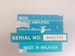 POWER AMPLIFIER M320 ตัวขยายสัญญาณ 