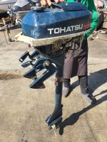 ขายเครื่องยนต์เรือหางสั้น TOHATSU 5hp.