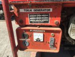 ขายเครื่องปั่นไฟ TOKAI รุ่น TG2200 เครื่องยนต์เบนซิน ROBIN 5hp. ปั่นไฟ 110V. 2.2kVA. มือ2ญี่ปุ่น สภาพสวย น่าใช้งาน  ขายไม่แพง 6,500 บาท เท่านั้น