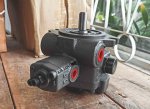 ปั๊มไฮดรอลิคใบพัด แบบปรับค่าได้ (variable vane pump) ยี่ห้อ YUKEN รุ่น SVPF-20-35-20
