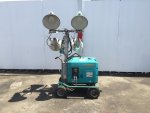  เครื่องปั่นไฟสนาม สปอร์ตไลท์4ดวง?1000w. ใช้ได้ดีมากๆ เครื่องยนต์ดีเซล ยันม่าร์ สตาร์ทไฟฟ้า รุ่นใหม่ พร้อมตู้เก็บเสียง ล้อเข็นบังคับง่าย มีเบรคมือ เสา
