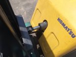 รถโฟล์คลิฟท์ Komatsu FB09 แบบเดินตาม  น้ำหนักยก 900 กิโลกรัมเสาสูง 2.5 เมตร  ตู้ชาร์จในตัว รุ่นใหม่ใช้งานง่าย  คล่องตัวคุณภาพดี มือ2จากญี่ปุ่น