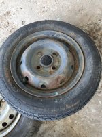 กระทะ 4รู ล้อขอบ12นิ้ว 145/70R12 ดัดแปลงอเนกประสงค์ กระป้อ ตุ๊กตุ๊ก รถกอล์ฟ ฯลฯ มือ2นำเข้า   ราคา ชุดละ 300บาท สวยๆ ชุดละ 500บาท