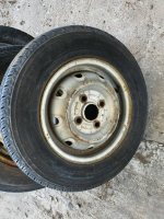 กระทะ 4รู ล้อขอบ12นิ้ว 145/70R12 ดัดแปลงอเนกประสงค์ กระป้อ ตุ๊กตุ๊ก รถกอล์ฟ ฯลฯ มือ2นำเข้า   ราคา ชุดละ 300บาท สวยๆ ชุดละ 500บาท