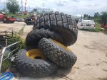 ยางพร้อมกระทะล้อหลัง 14.9-24  สำหรับรถไถใหญ่ๆ หลายรุ่น เช่น Kubota รุ่น M7040 , M6040 Johndeere Massey Yanmar #กระทะล้อรถไถขอบ24 #ยางรถไถขอบ24  มือ2 ญ